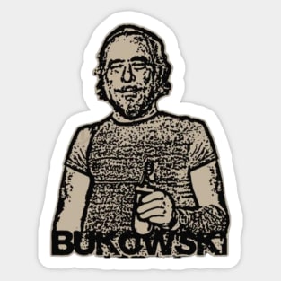 Charles Bukowski Poster - Portrait Sticker Sticker